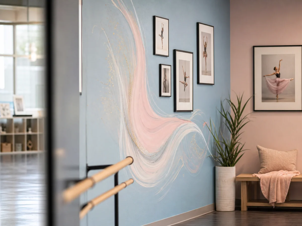 Placeholder image of a dance studio accent wall
