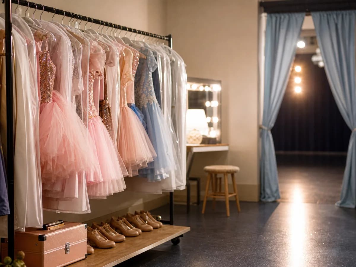 Placeholder image of recital costumes and prep space